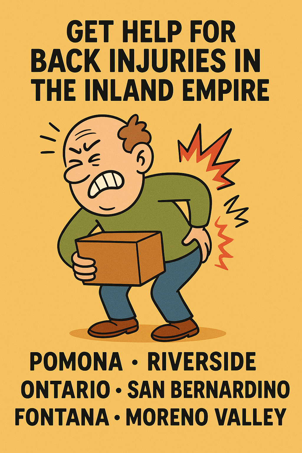 California Back Injury at Work Lawyer (including Cumulative Trauma) — Serving the Inland Empire