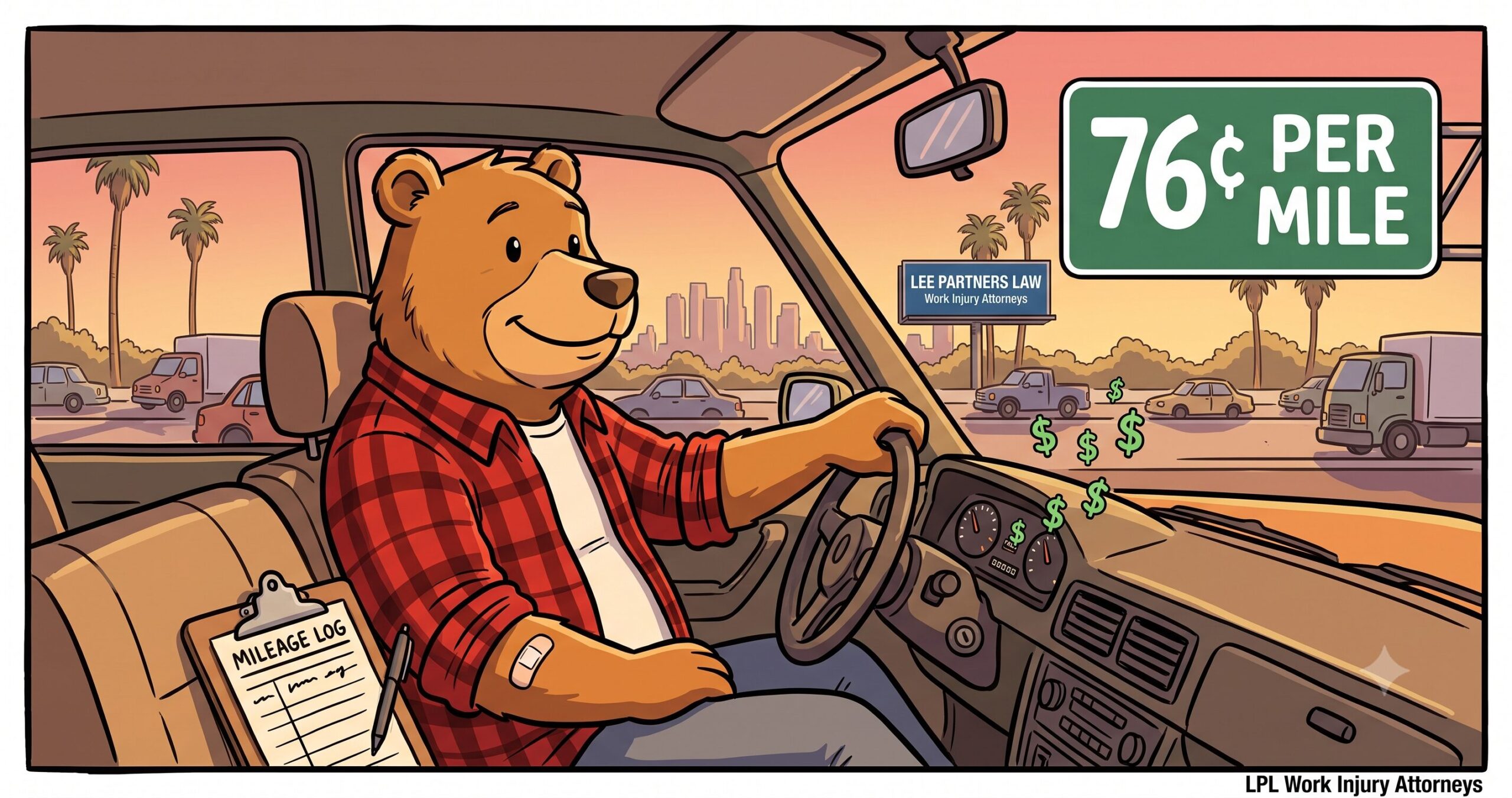 California Workers’ Comp Mileage Reimbursement Is Now 76 Cents Per Mile