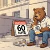 Illustrated injured worker bear outside the California Supreme Court holding a 100% permanent disability award and waiting on a WCAB reconsideration deadline.